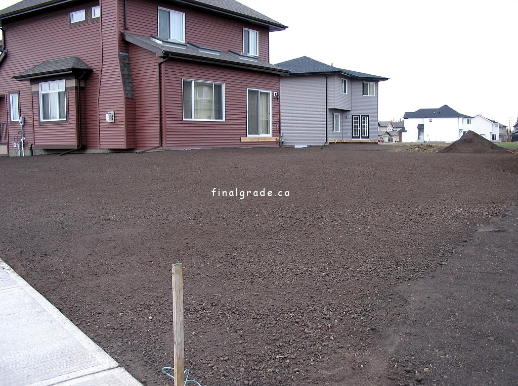 Just graded topsoil