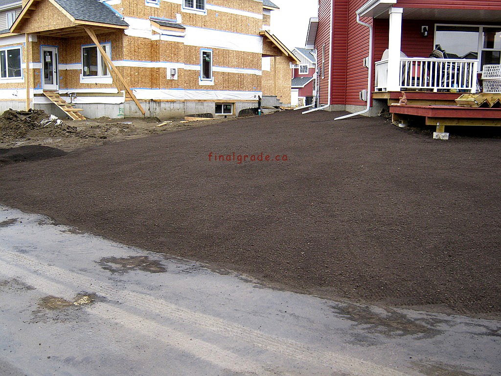 Just graded topsoil