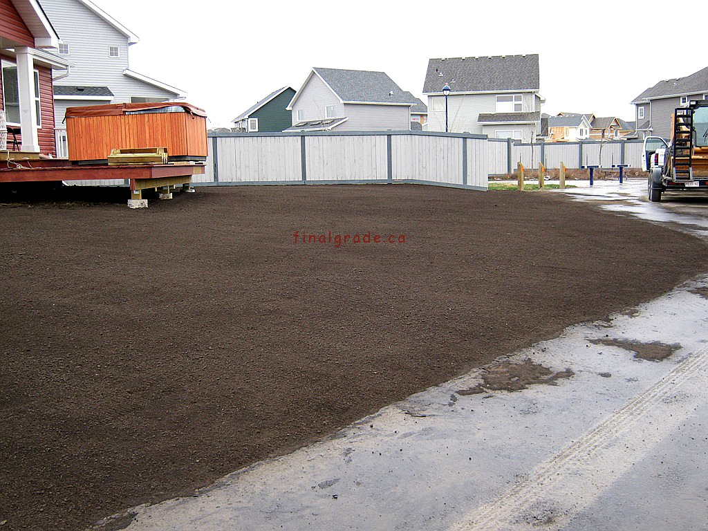 Just graded topsoil