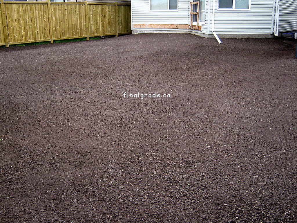 Just graded topsoil