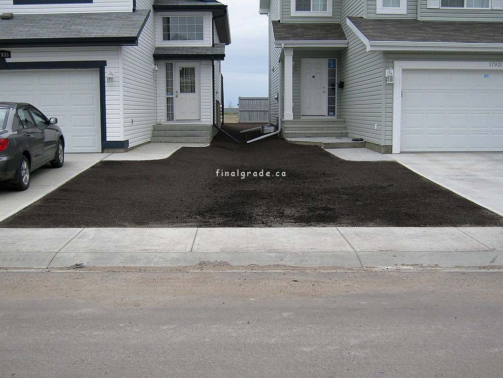 Just graded topsoil