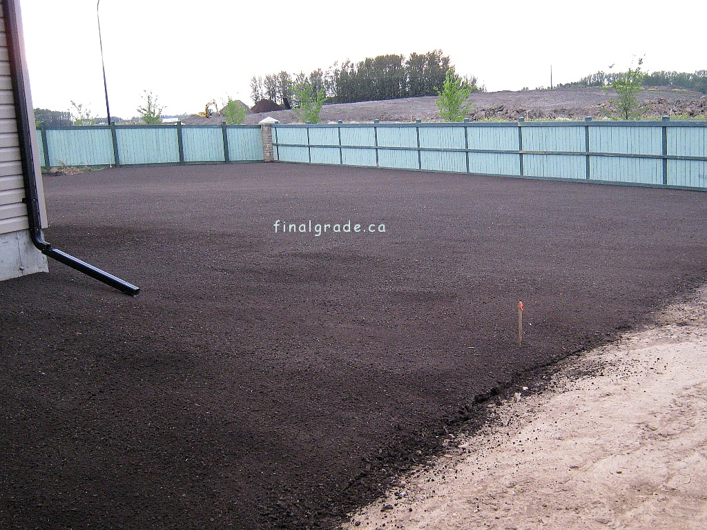 Just graded topsoil