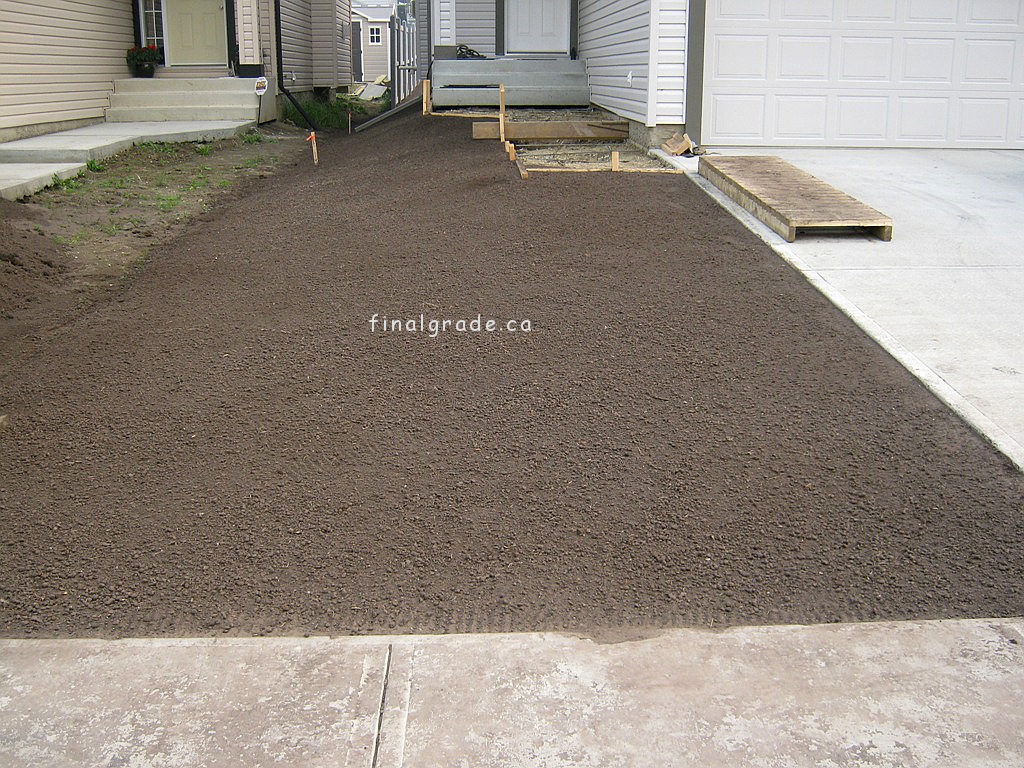 Just graded topsoil