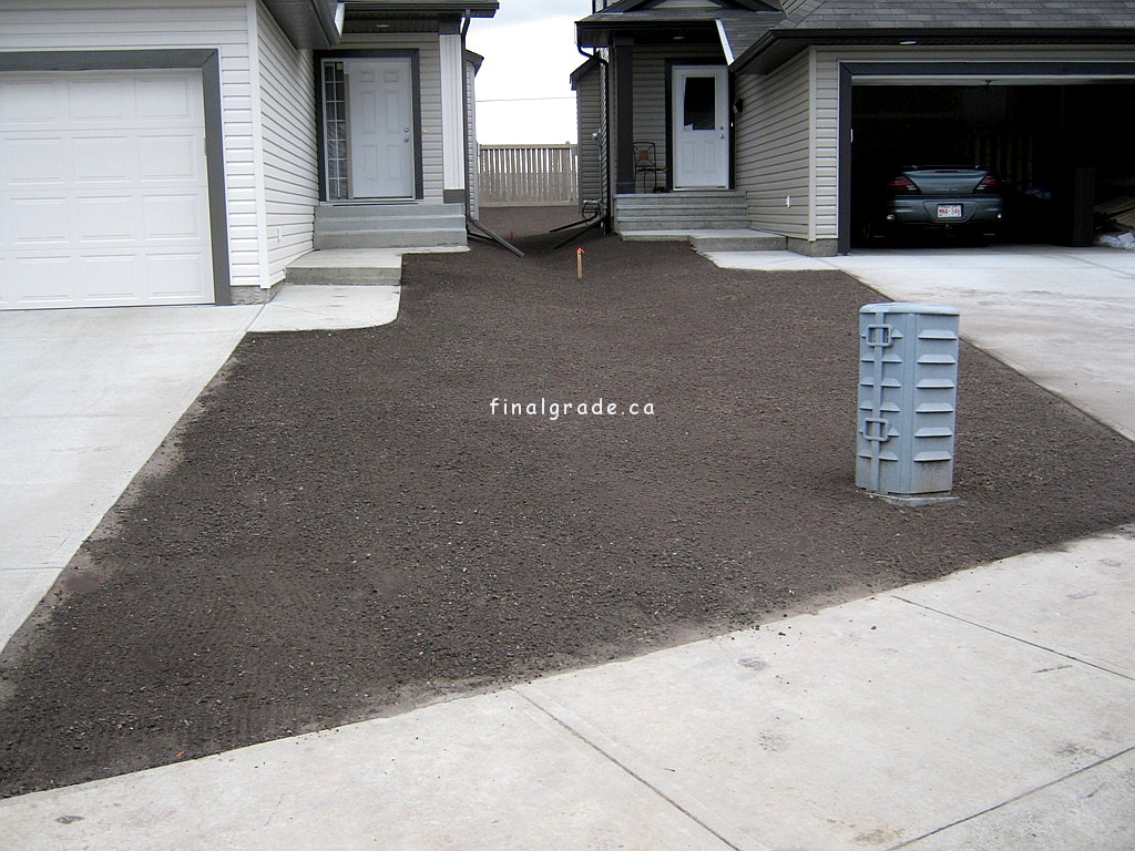 Just graded topsoil